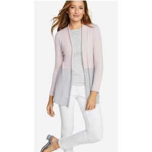 J. McLaughlin NWT Sherrin Pink Gray Colorblock Cardigan Sweater S